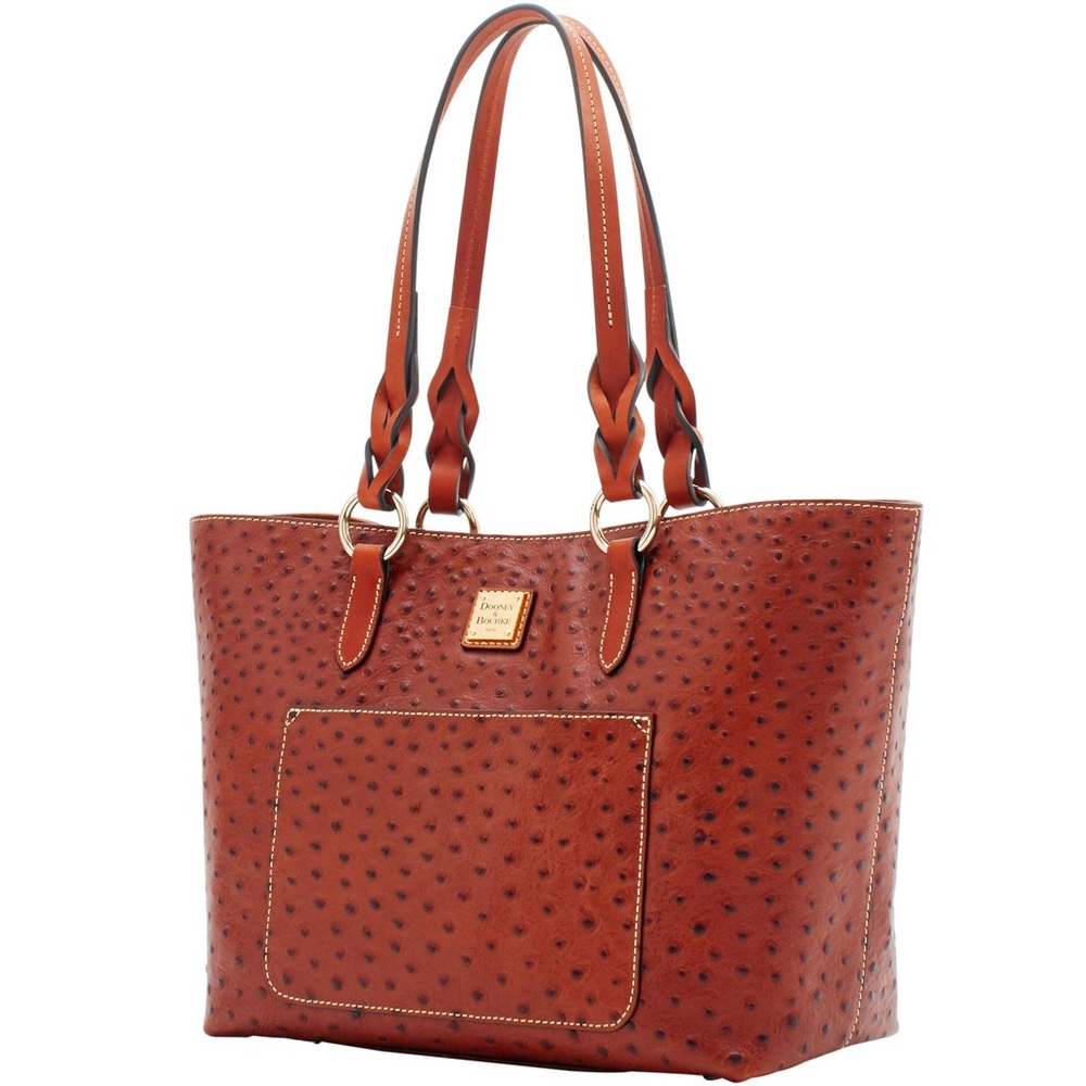 OSTRICH TAMMY TOTE Dooney &  Bourke leather tote bag purse